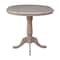 International Concepts Round 36 in Rd Top Pedestal Table, 12 in Leaf, 34.9 inH, Adjust Ht, Washed Gray Taupe, 36 in W, 48 in L K09-36RXT-6B - alternate 5